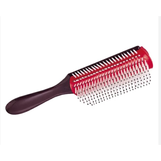 Escova Plástica de Cabelo com Cerdas Brancas