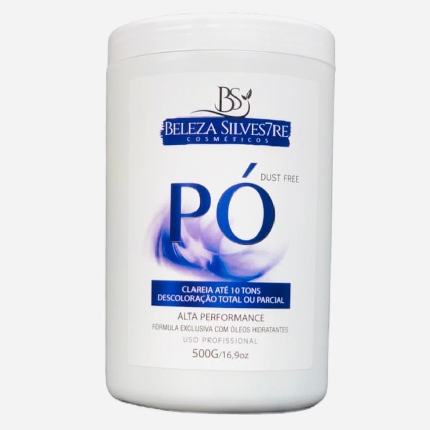 Pó Descolorante Profissional Clareia até 10 tons 500g Beleza Silvestre