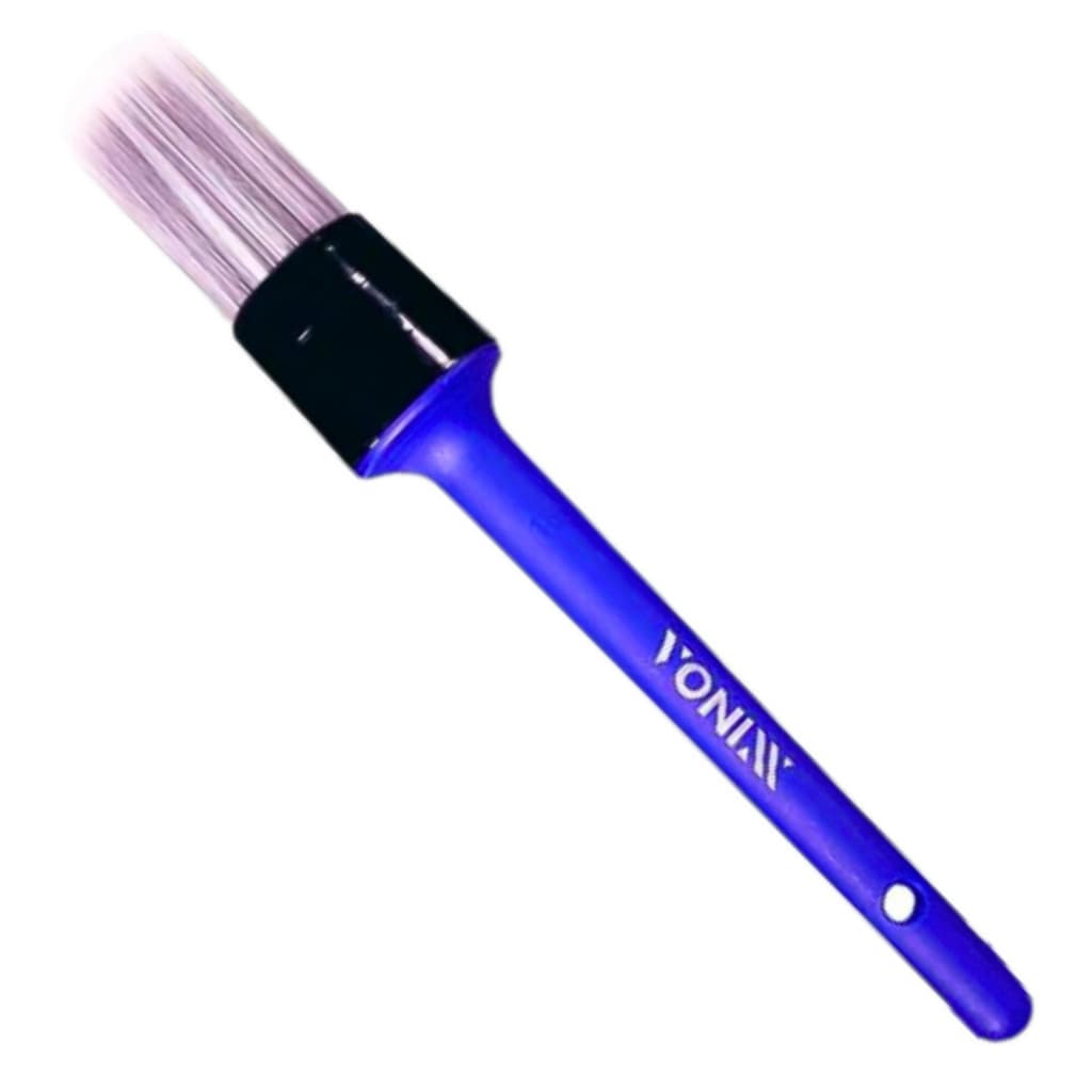 Pincel automotivo de lavagem de cera Vonixx, cerdas brancas, alça azul e preta, marca Vonixx