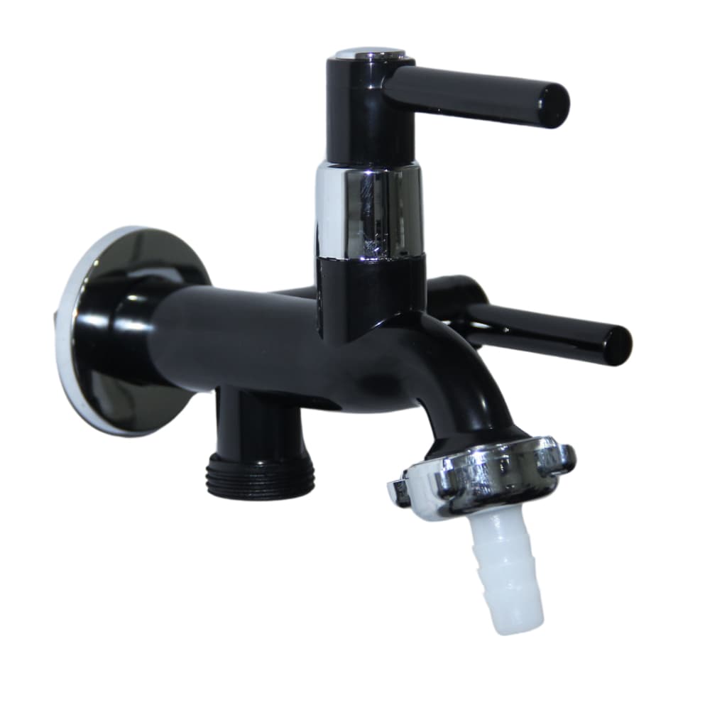 Torneira Abs Tanque Máquina De Lavar Parede Preta 1/4 volta Lavanderia