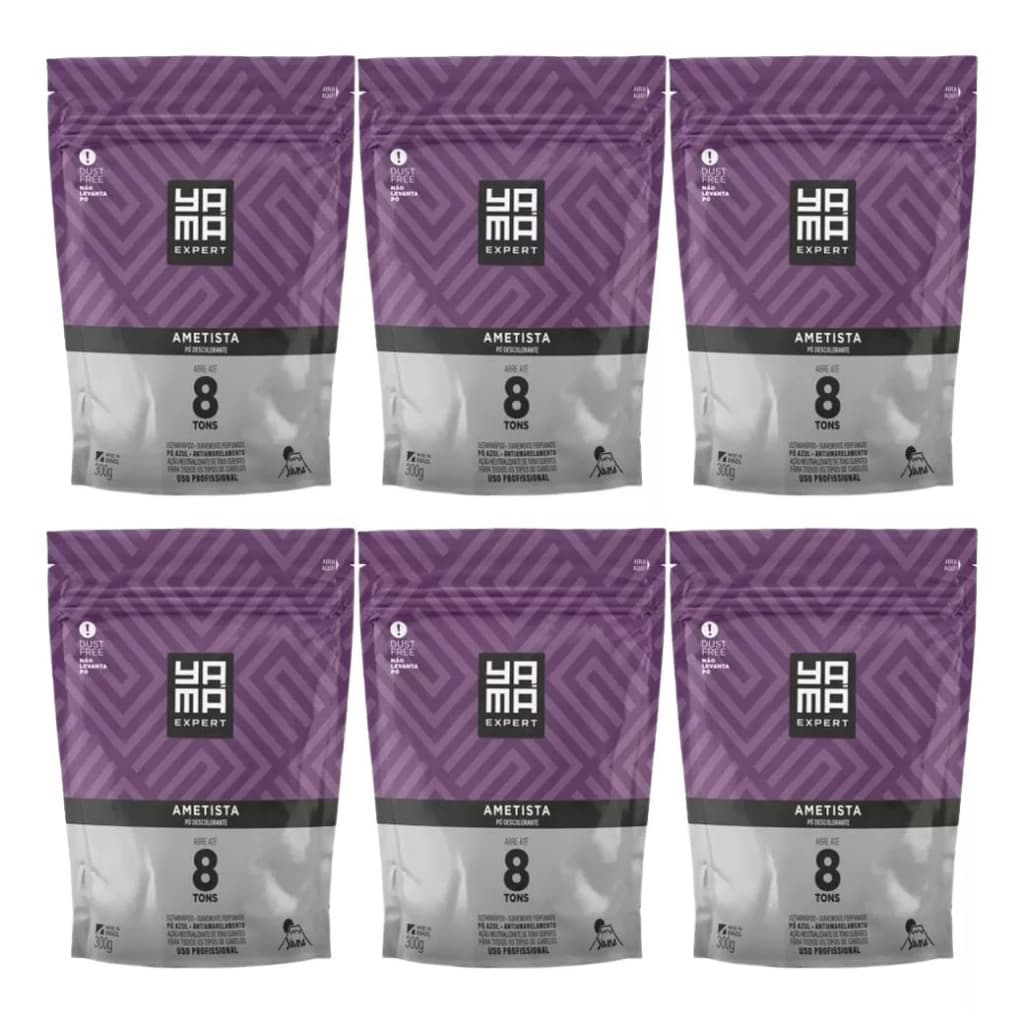 Pó Descolorante Yamá Ametista Refil 300g 6 Und