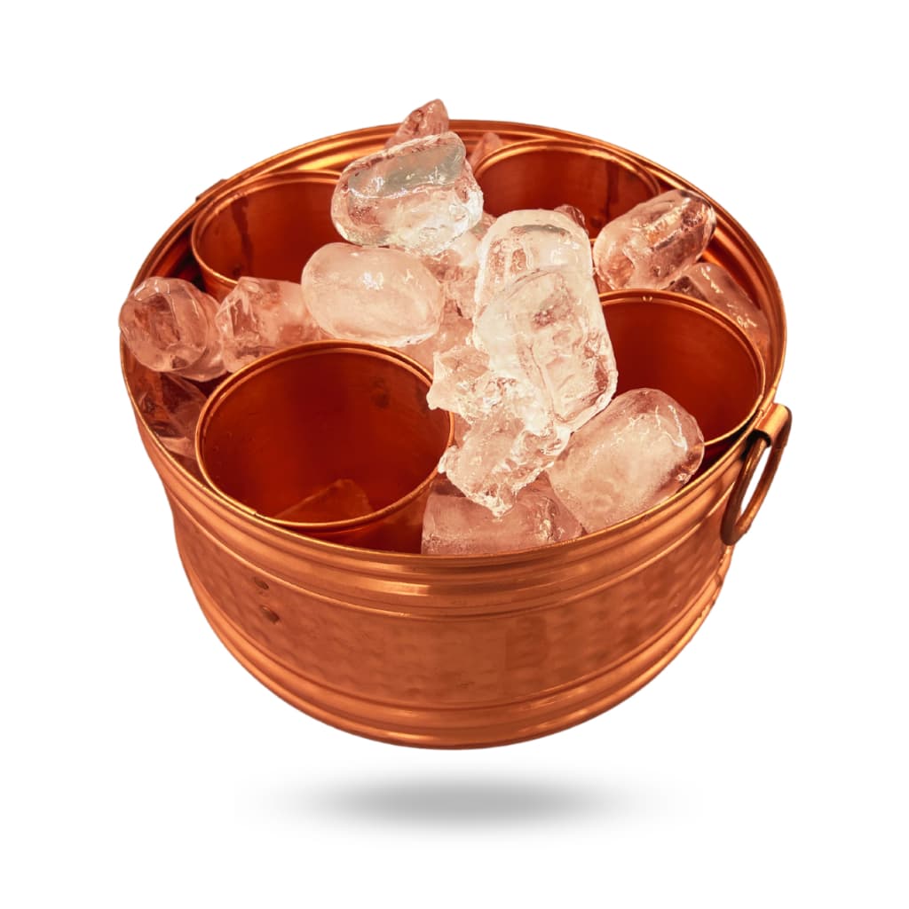 Cervejeira Toda De Cobre Para 4 Garrafas Long Neck