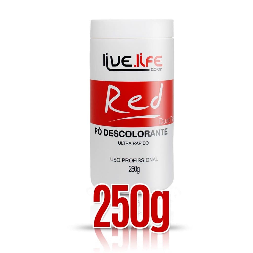 Pó Descolorante Vermelho RED Live Life 250g - Descolore e Colore de Vermelho