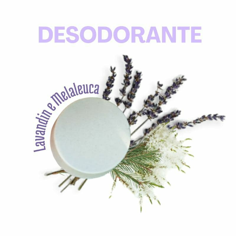 Desodorante solido natural e vegano de lavandim e melaleuca | desodorante em barra sem aluminio