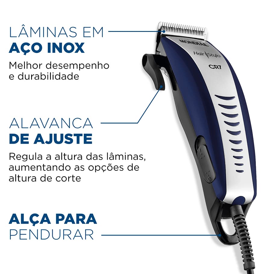 Maquina De Cortar Cabelo  Pelo Mondial Original  CR07 110v