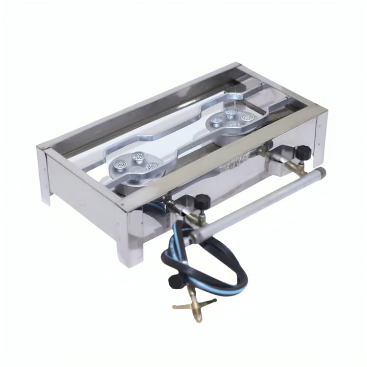 Fogareiro Fogão Feito em INOX a Gás Portátil Industrial 2 Bocas