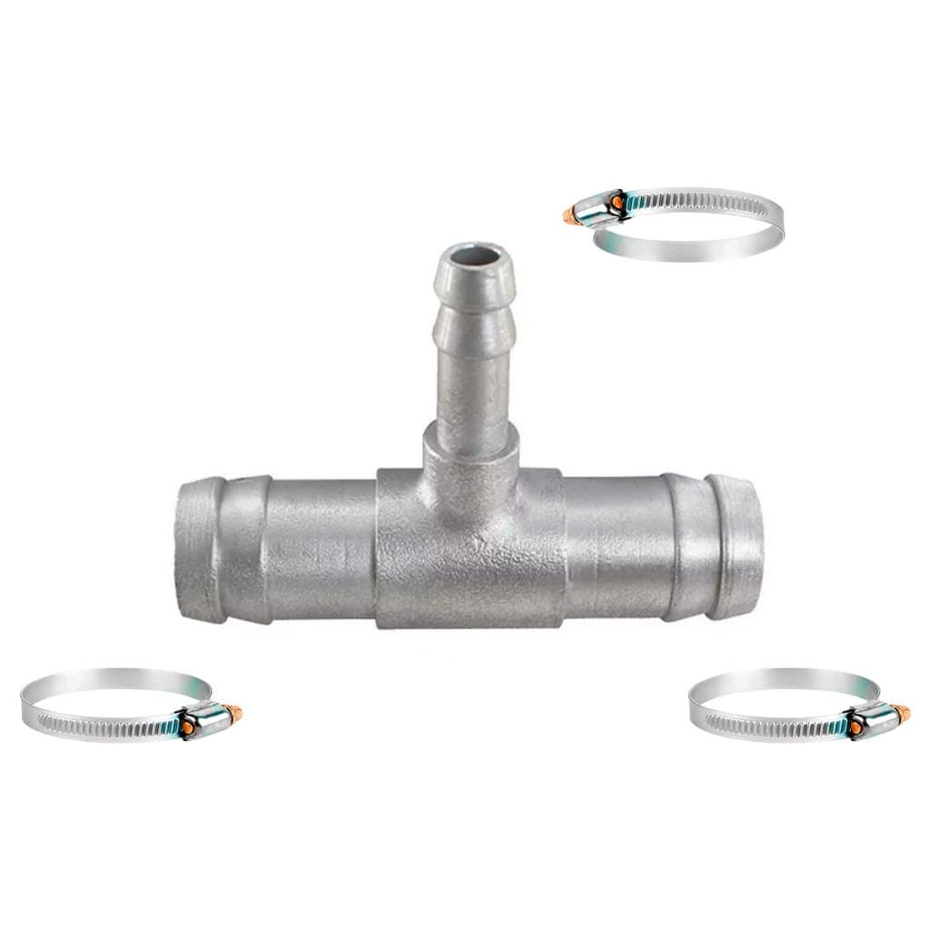 Conector de mangueira de radiador em aço inoxidável com grampos de fixação