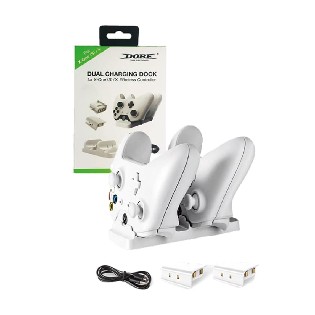 Carregador Dock Compatível com Controle Xbox One S / X + 2 Baterias One Recarregáveis