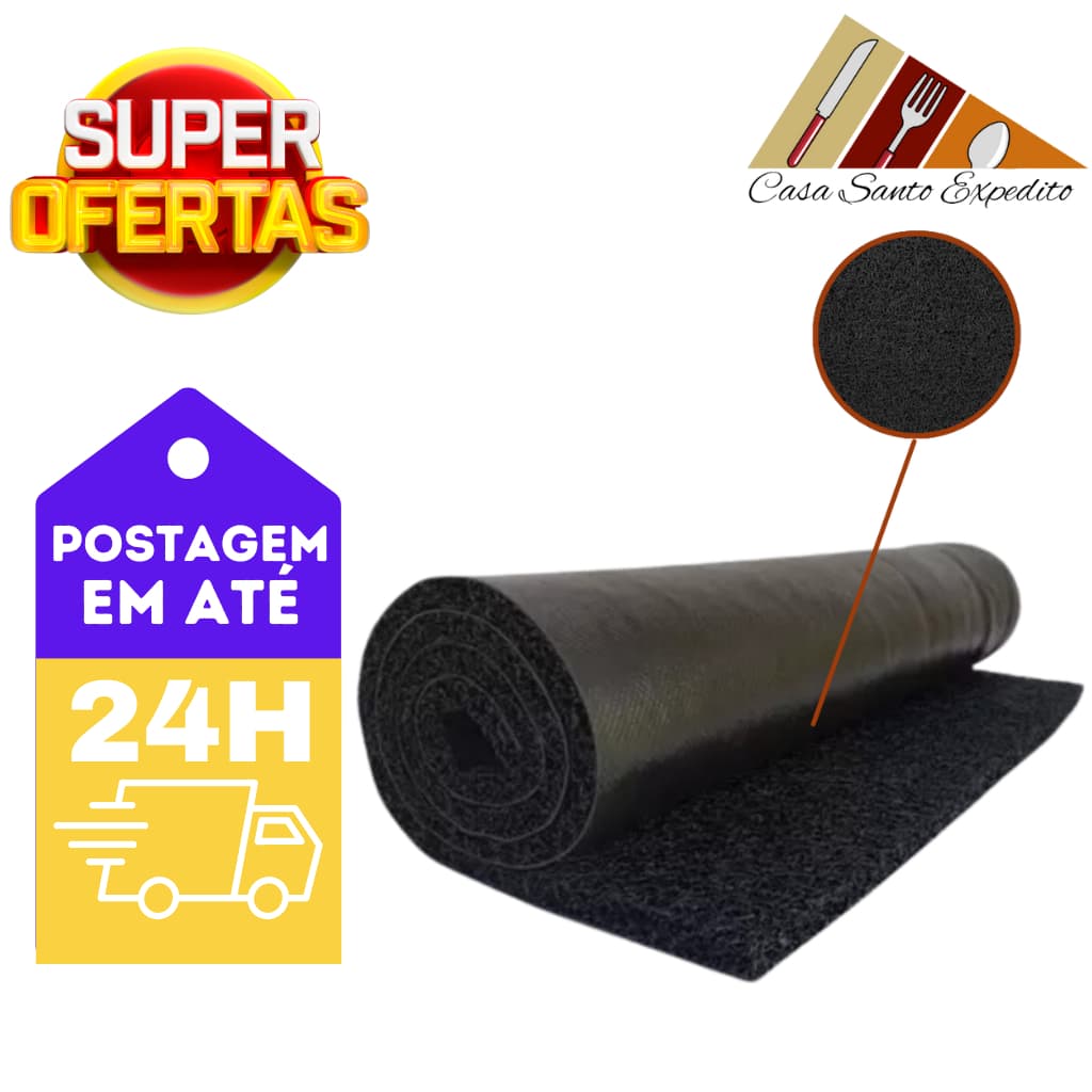 Tapete vinílico preto com entrega em 24 horas, ícone de postagem rápida