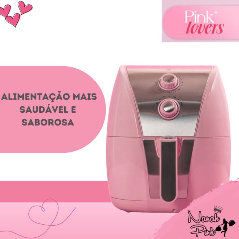 Fritadeira Air Fryer Britânia BFR40RS Rosa 5L 1500W 220v