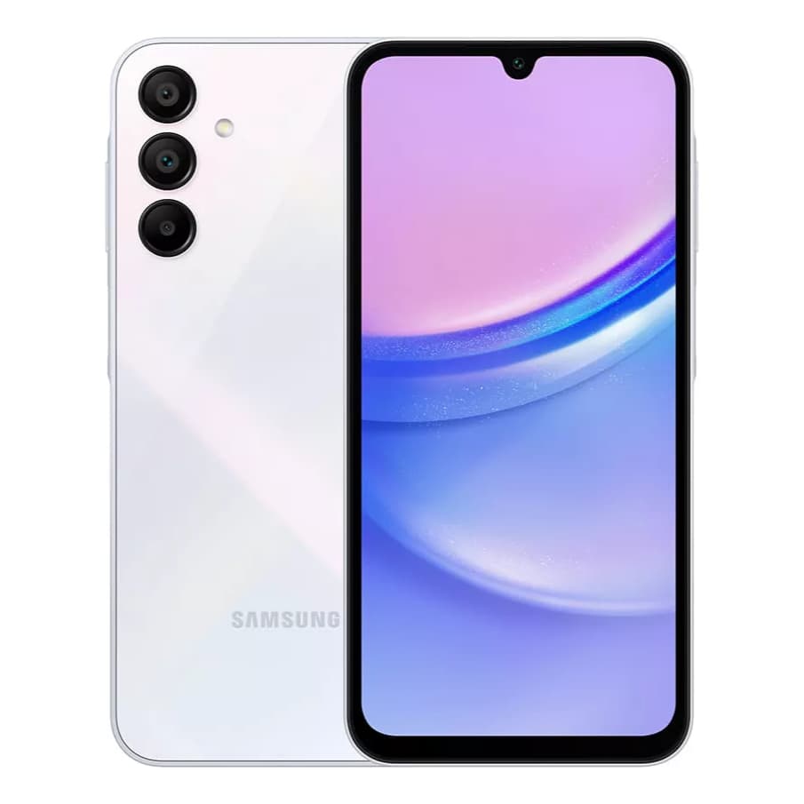Smartphone Samsung Galaxy A15 4G 256GB 8GB 6,5 polegadas, branco, com câmera quádrupla