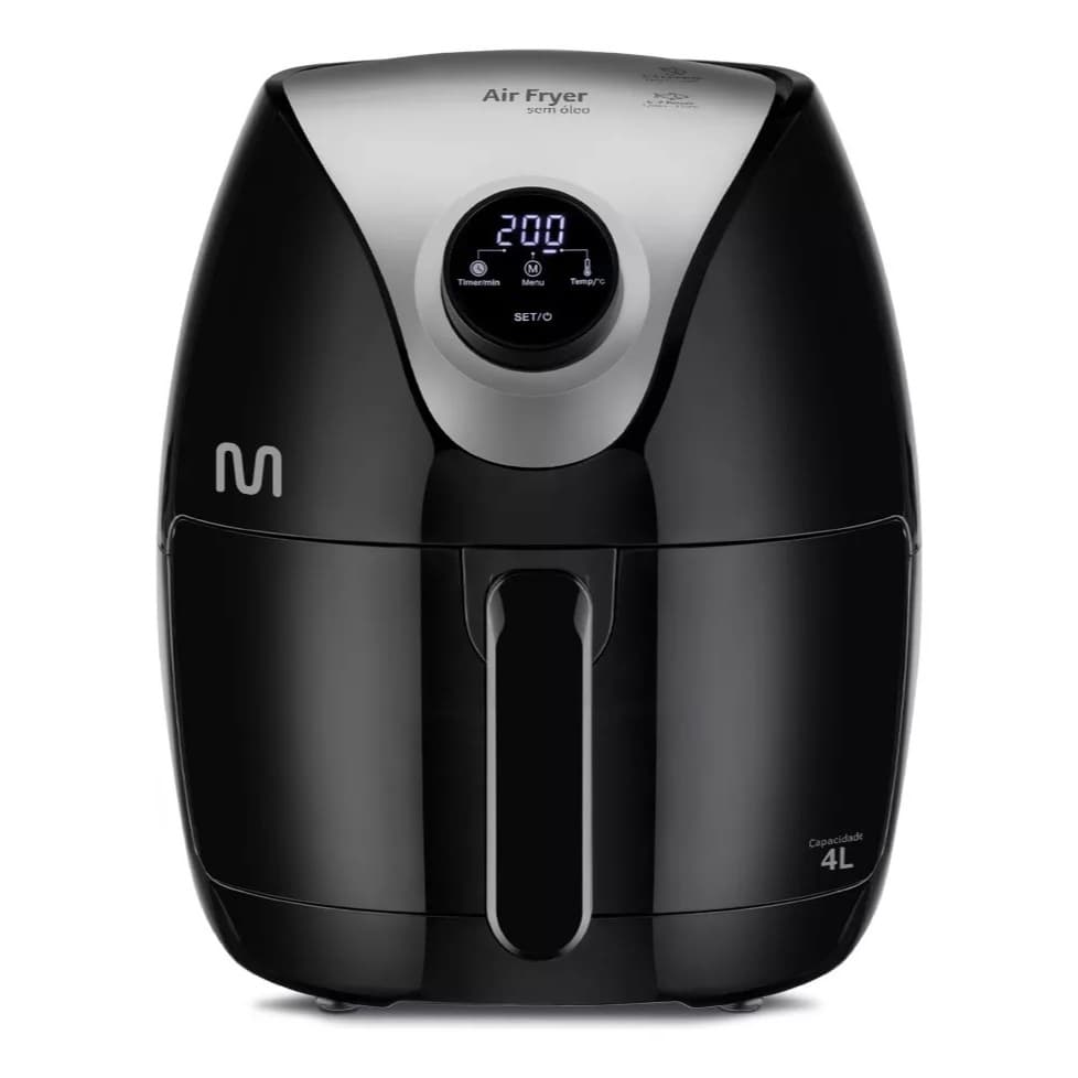 Fritadeira Air Fryer Painel Digital 127v Multi Go205 preto e prata com display digital