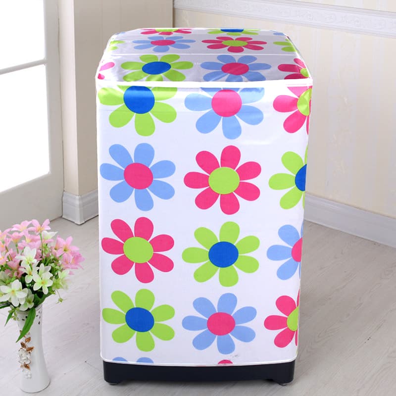 Capa protetora floral para máquina de lavar roupa, cores vibrantes