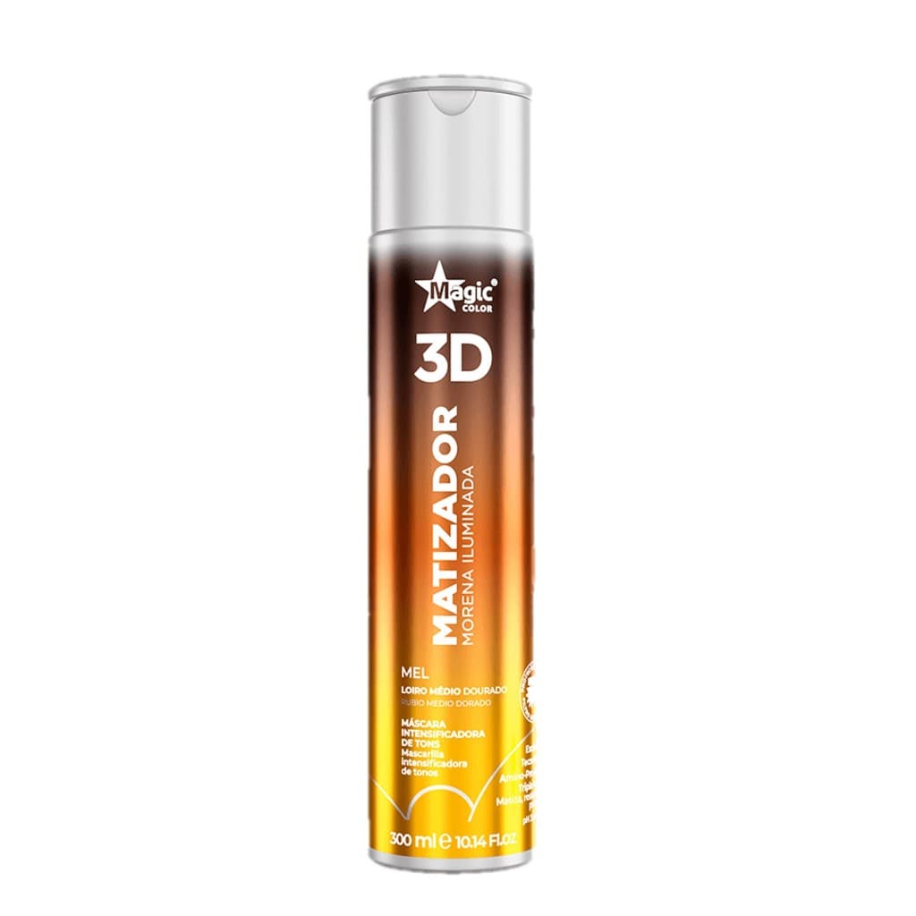 Matizador 3D Magic Color Morena Iluminada Mel – Efeito Loiro Médio Dourado 300ml