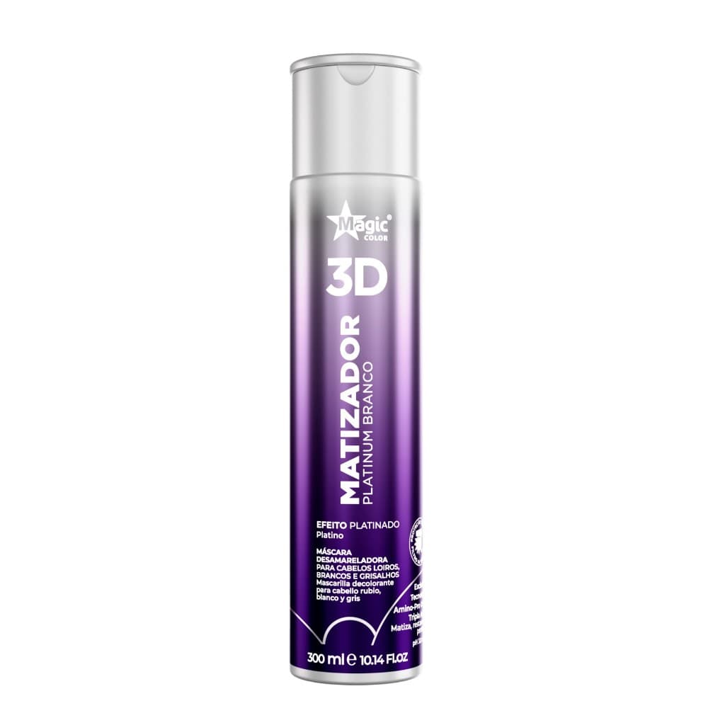 Matizador 3D Magic Color Platinum Branco - Efeito Platinado - 300ml
