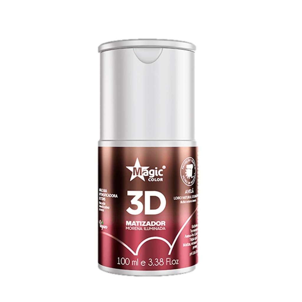 Matizador 3D Magic Color Morena Iluminada Avelã – Efeito Loiro Natural Dourado 100ml