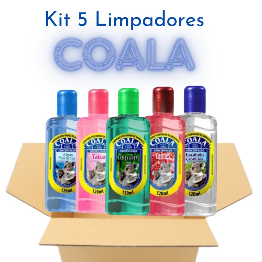 Kit Coala Limpador Perfumado de Ambientes 5 unidades - Produto de Limpeza