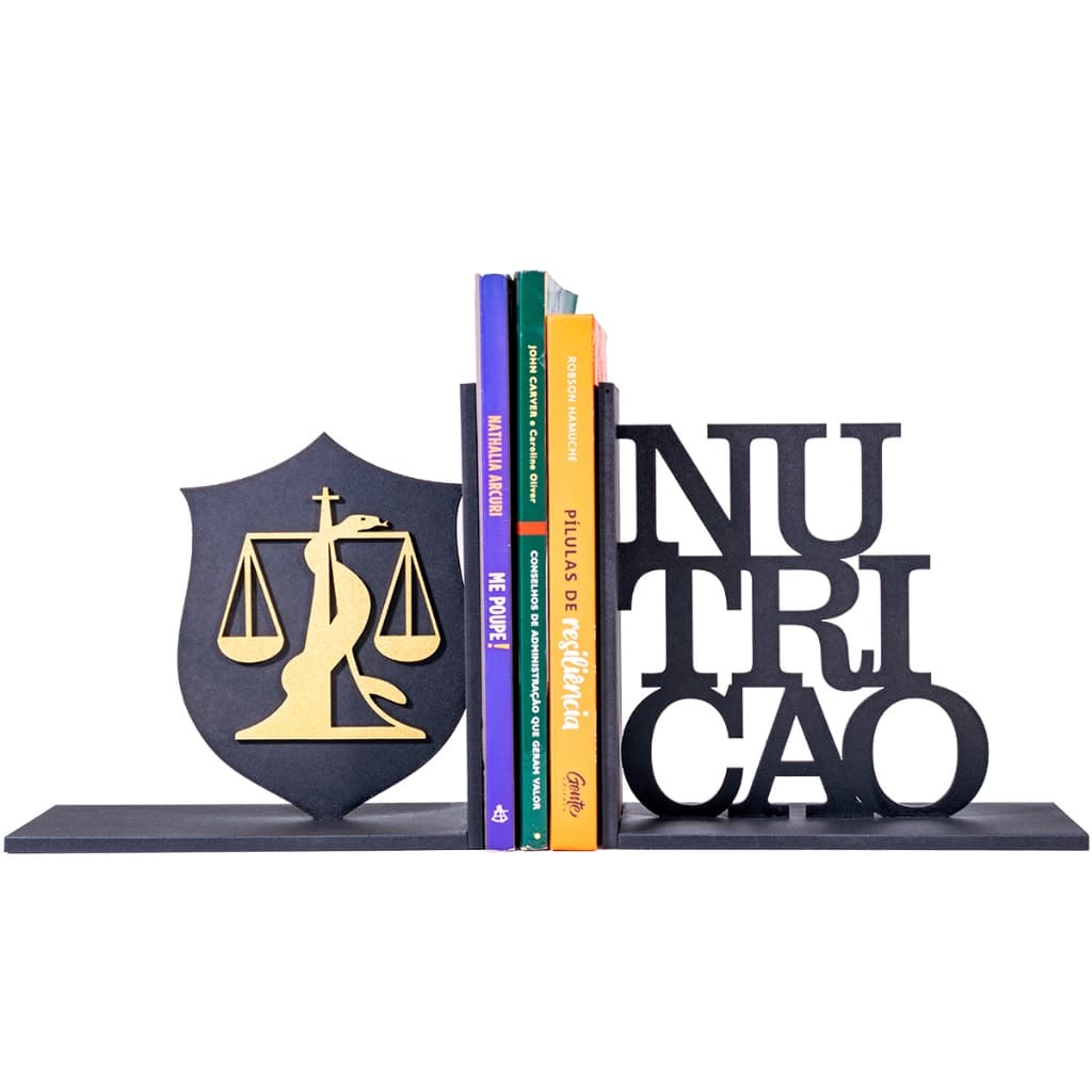 Aparador de livros Nutrição, decoração home office escritório estudante nutricionista