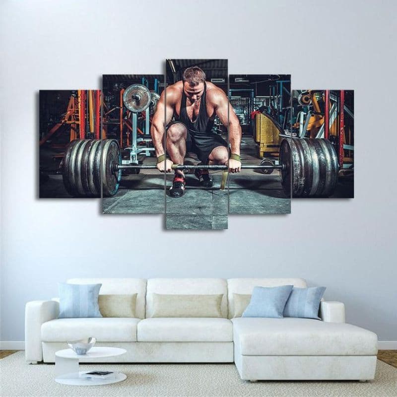 Quadro decorativo academia musculação força fitness