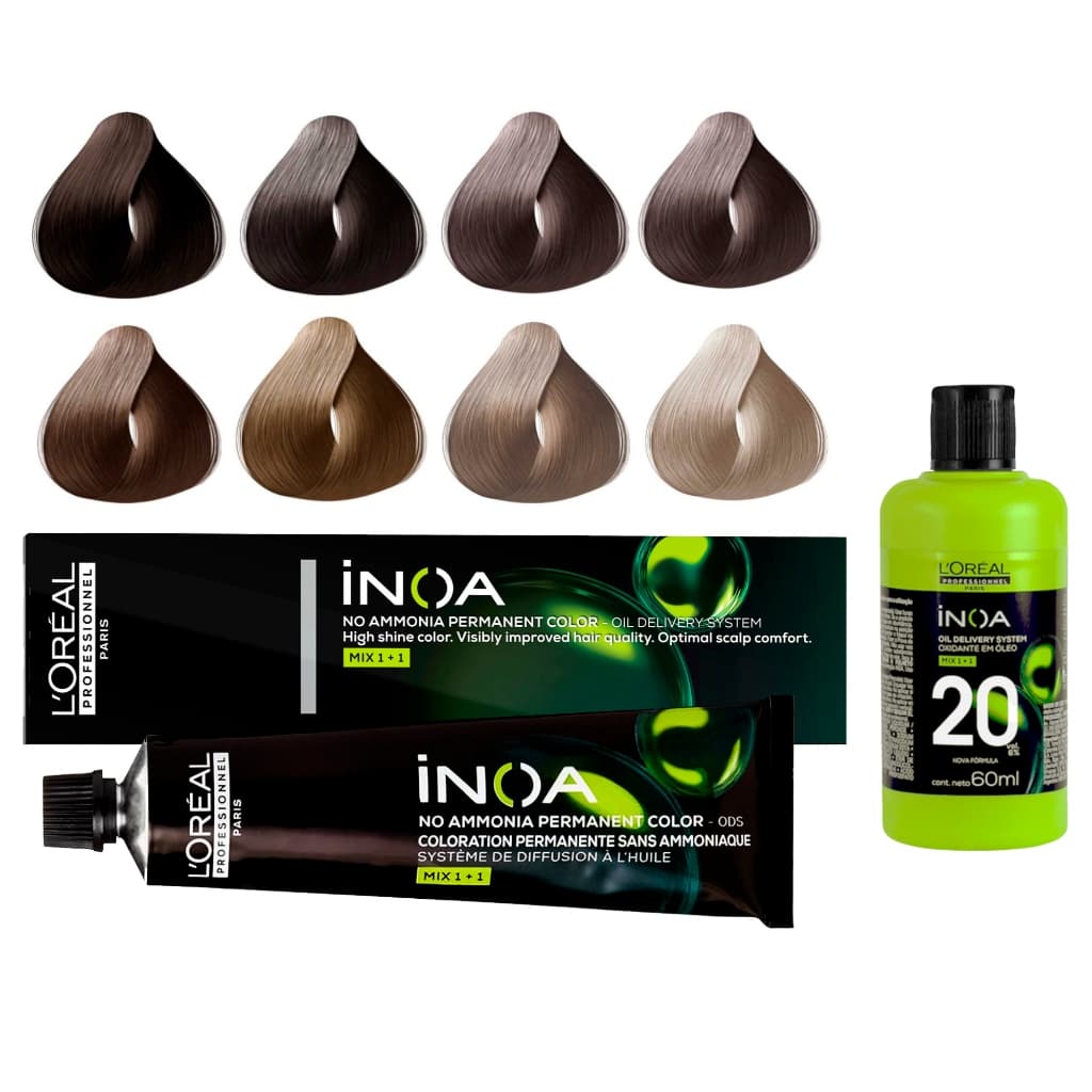 Coloração Capilar INOA Sem Amônia + Ox 20 Vol 60ml | Várias Tonalidades | L'Oréal Professionnel