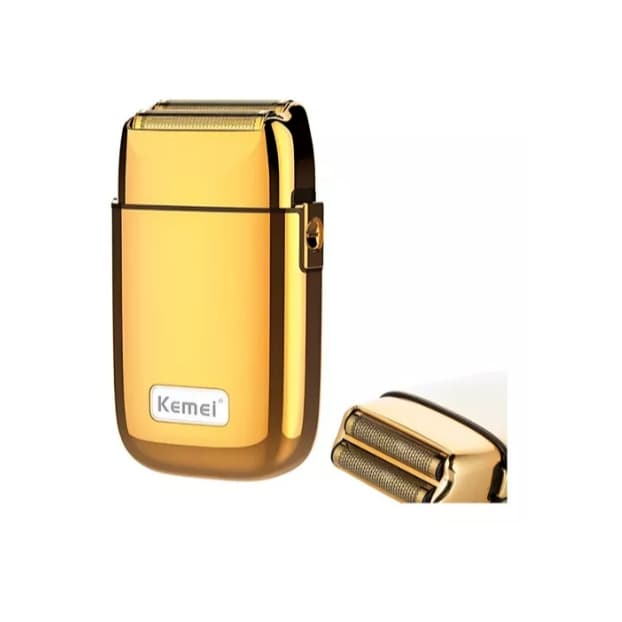 Máquina Barbear Cortar Cabelo Kemei Tx1 Dourado Recarregável Bivolt 110V/220V Portátil Kemei KM TX1