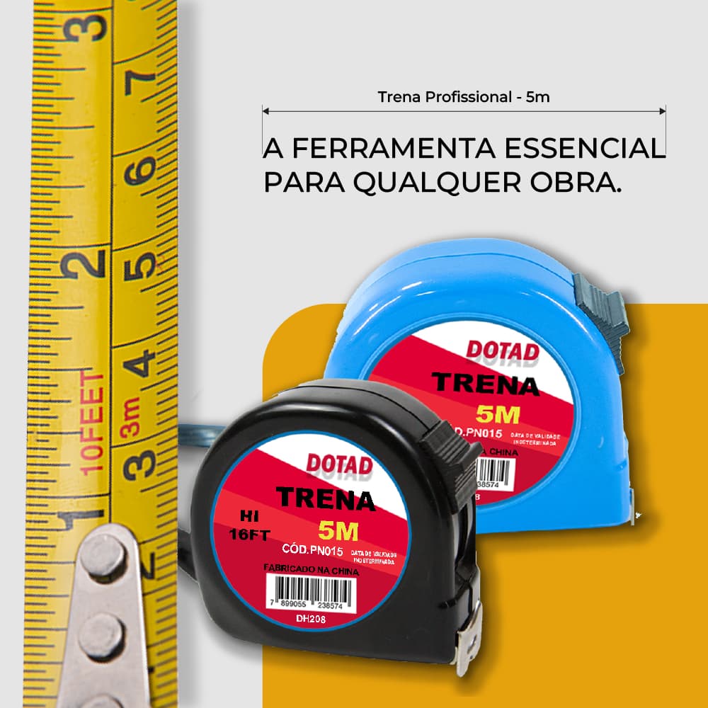 Trena de Aço com Trava 5m*19mm de Trena 5 Metros Trena de Medicao Com fivela trena digital trena de aco inoxidavel PN015