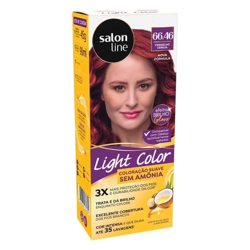 Coloração Light Color 66.46 Vermelho Cereja Salon Line