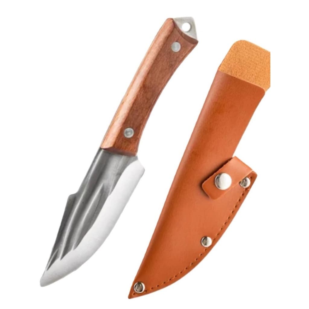 Faca de desossa profissional, cutelo de carne, faca de cozinha de aço inoxidável, faca mongol com bainha