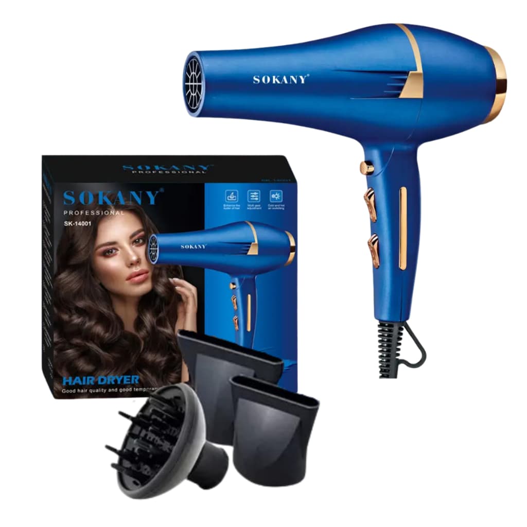 Secador De Cabelo Com Difusor de Cachoss Antifrizz Profissional Sokany Leve E Potente 2400w