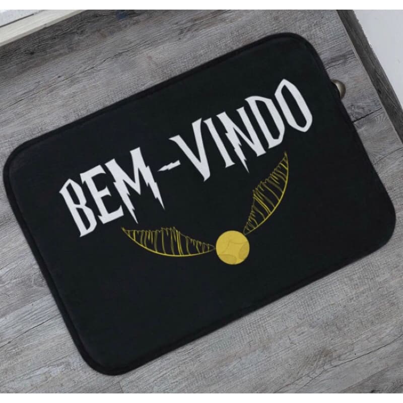 Tapete de vinil personalizado Harry Potter 60x40 bem-vindo