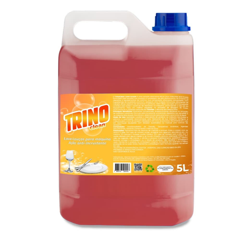 Detergente Lava-Louças Para Maquina De Lavar Louças 5 Litros TrinoClean