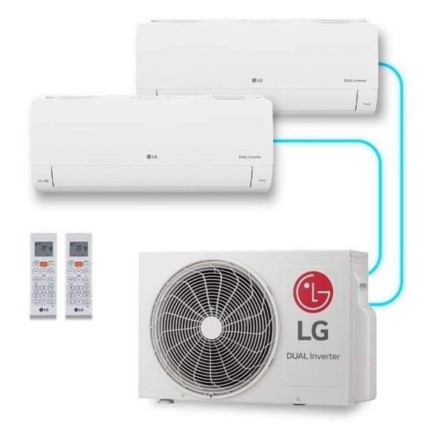 Ar Condicionado LG Dual Inverter Voice + AI Bi-Split Frio com evaporadoras de 9.000 BTU