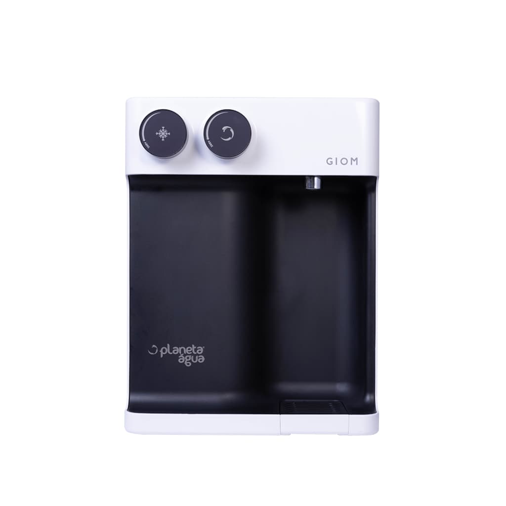 Filtro Purificador Água Alcalina Gelada e Natural Giom Original Planeta Água 127V Branco com Preto
