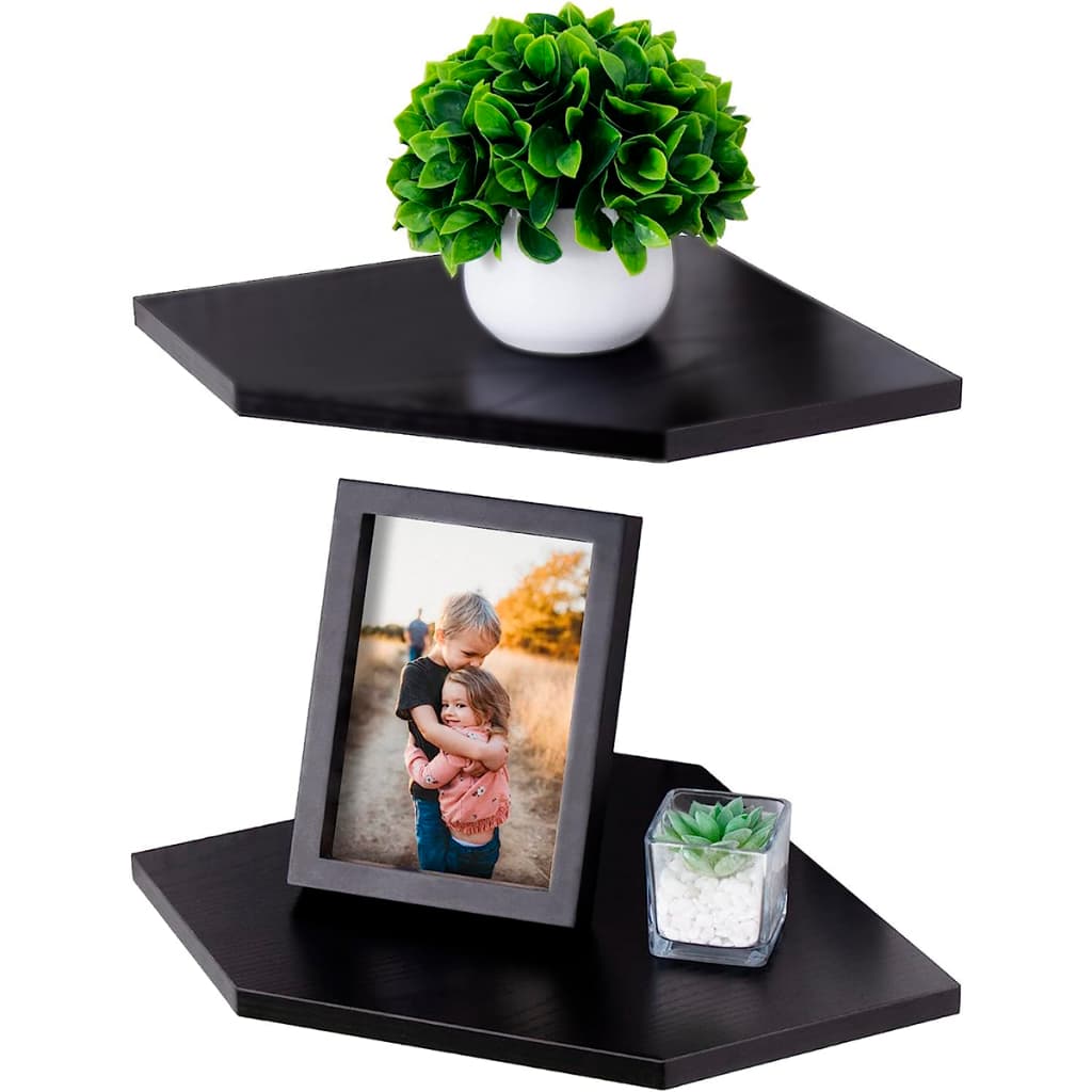 2x Prateleira 30 Cm MDF Porta Retrato Decoração Livro Roteador Telefone De Embutir na Parede