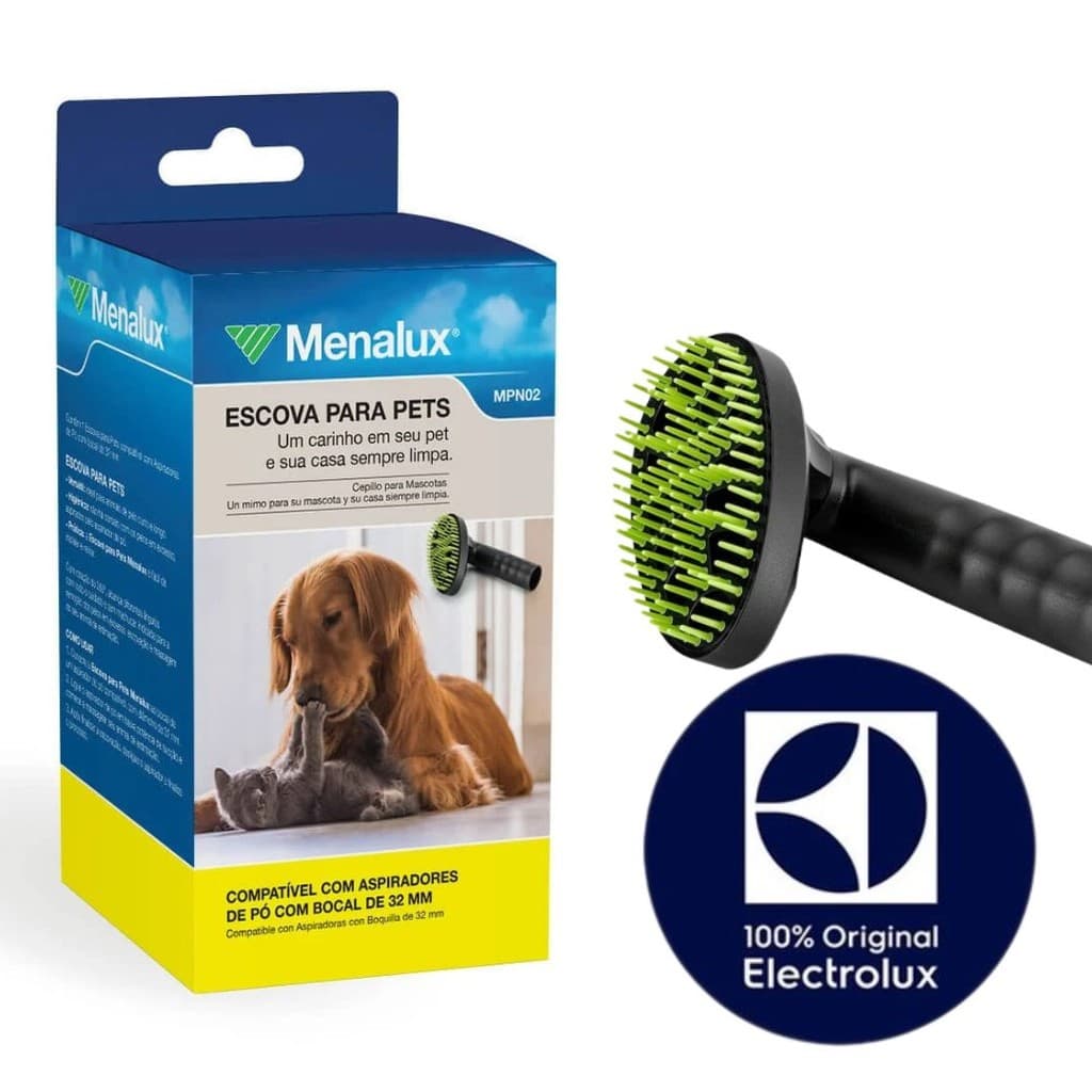 ESCOVA PARA PETS COMPATÍVEIS COM ASPIRADORES DE PÓ COM BOCAL DE 32MM