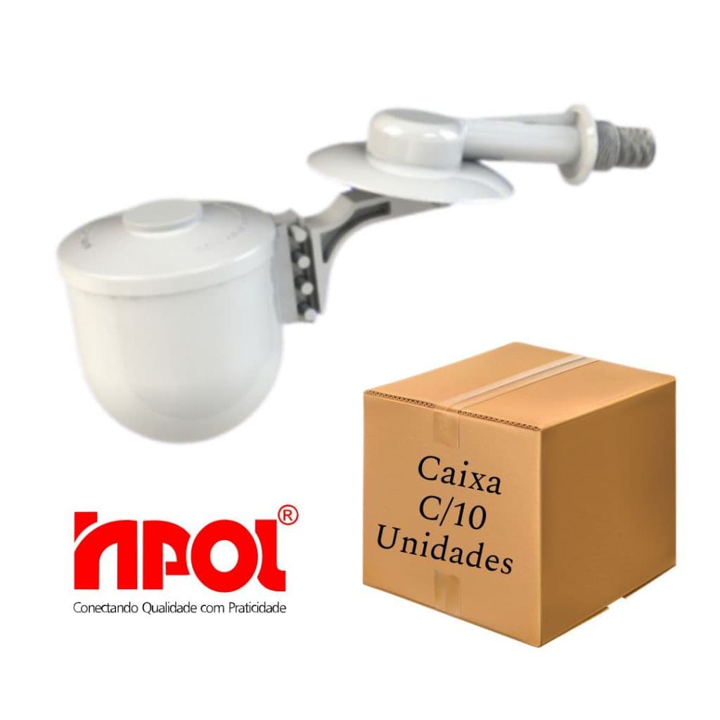 Torneira boia Pelicano para caixa d'água 1/2 e 3/4, 10 unidades, Inpol