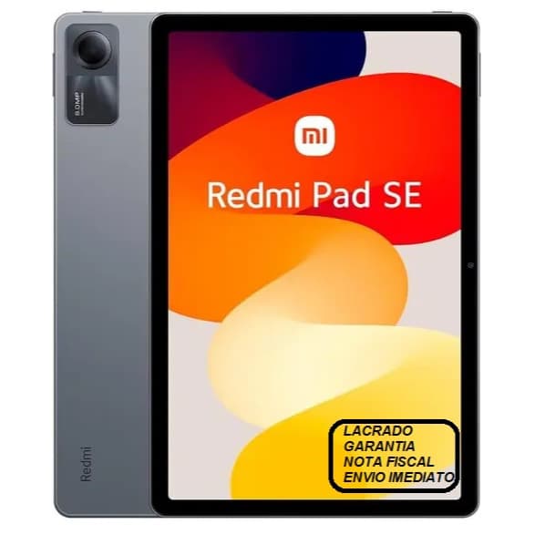 Mi Tablet Redmi Pad SE 256Gb 8Ram 128Gb 6Ram 11" Câmera 8MP - Xiaomi - Original, Garantia, Nfe