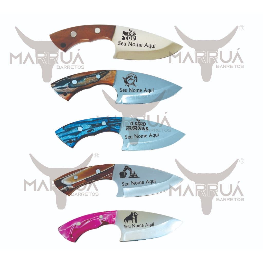 Mini faca Campeira Aço Inox Barretos Gravada seu nome a laser