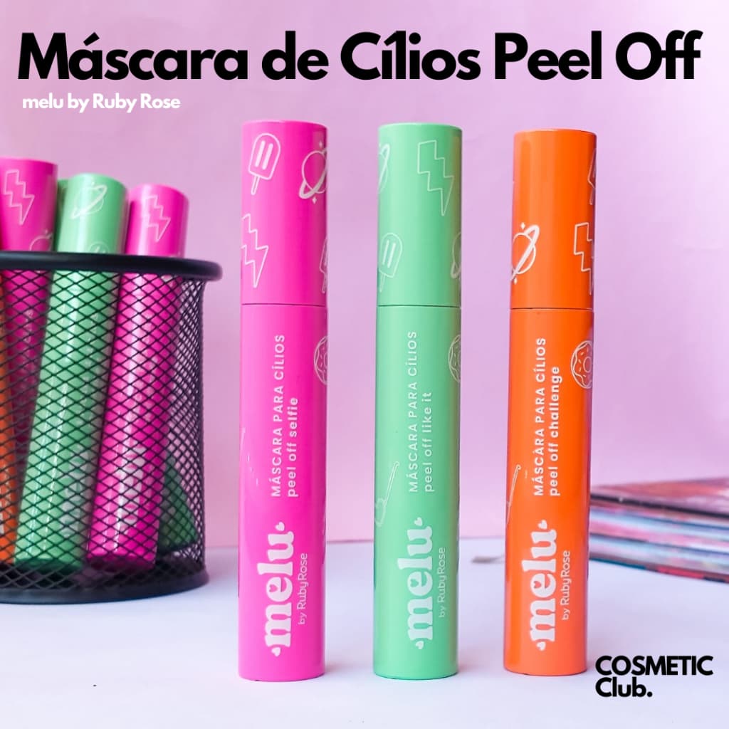 Máscara de Cílios Peel Off Melu volume longa duração prova d'água fácil remoção maquiagem