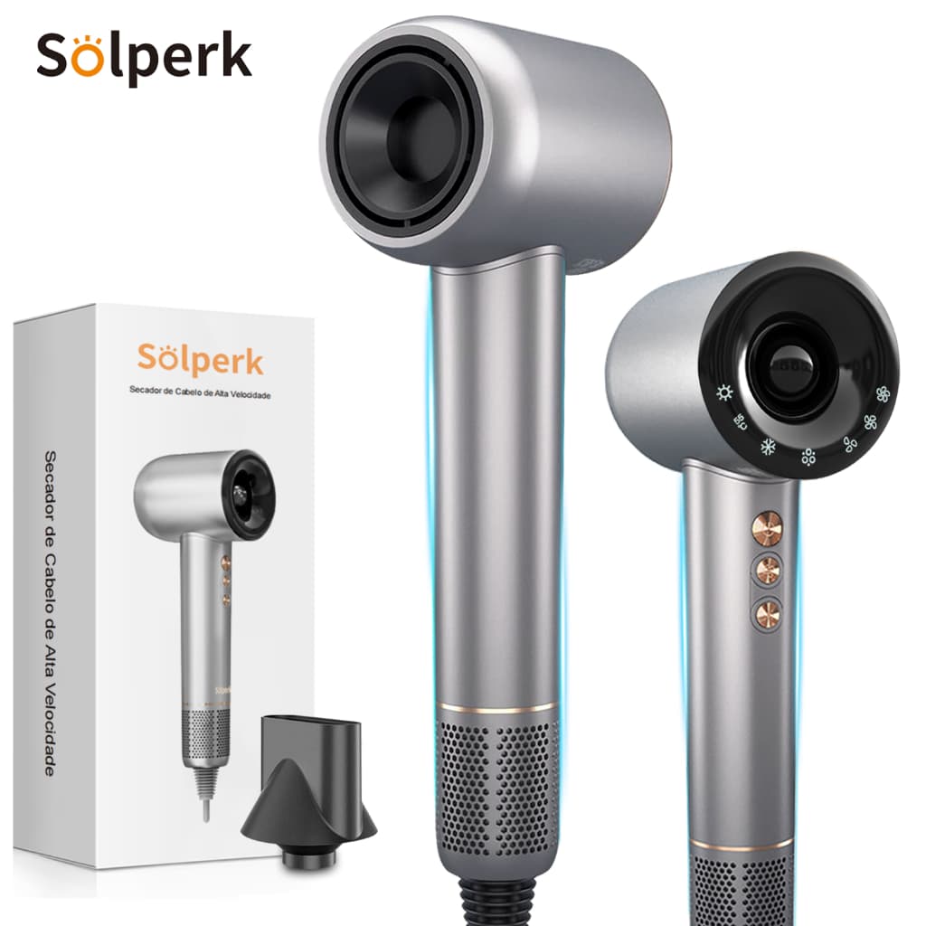 Secador de Cabelo profissional  110V 1500W - com Secagem Rápida Alta Velocidade 120000 RPM