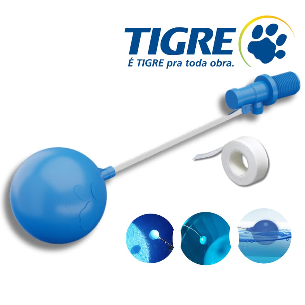 Torneira Boia Azul com Tubo e Fita Adesiva - Tigre