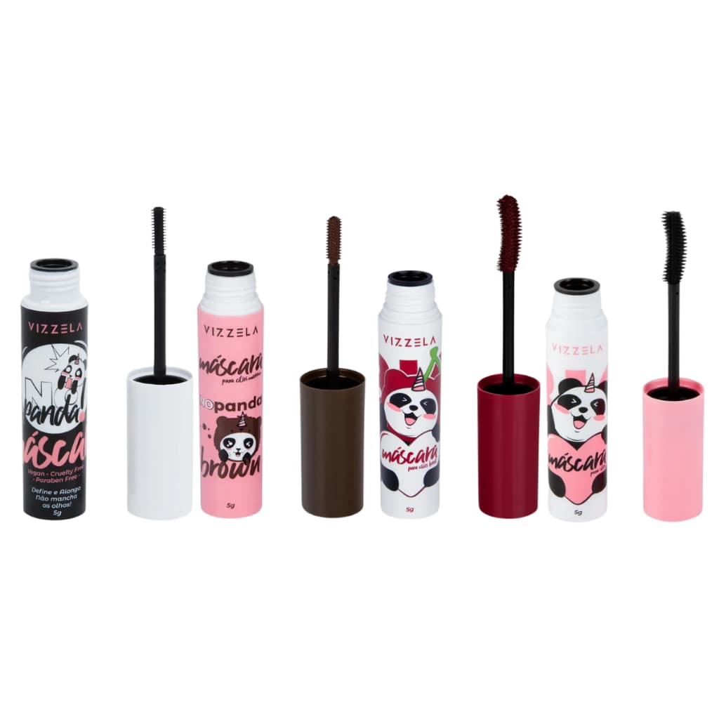 Máscara de Cílios No Panda, Big No Panda Bordô Cherry, No Panda Brown, Big No Panda Vizzela