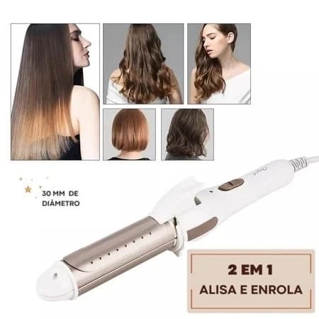 Chapinha 2 Em 1 Modelador De Cachos De Barril 30mm Ferro Profissional