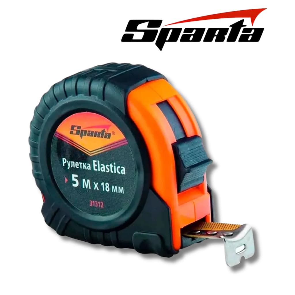 Trena Métrica Emboarrachada Profissional C/Trava Trena de 5 Metros Sparta 5mtsx18mm Trena Fita Aço