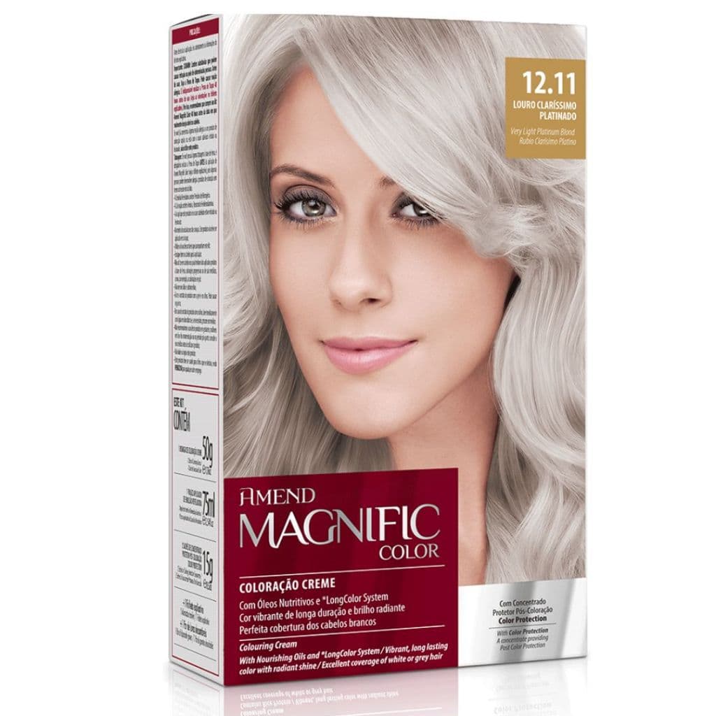 Coloração Magnific Amend Profissional Loiro Clarissimo Platinado (12.11)