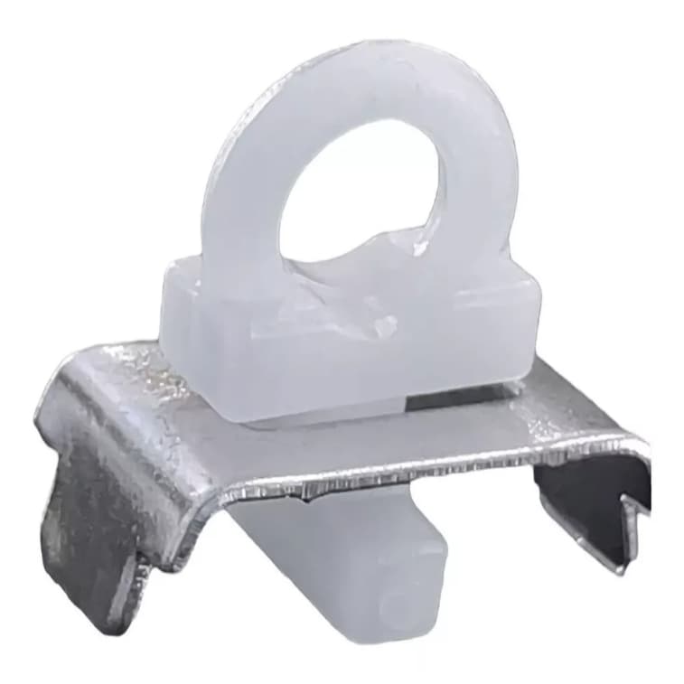 Terminal de fixação Max Com metal para trilho/varão suíço, kit de 10 unidades, prata
