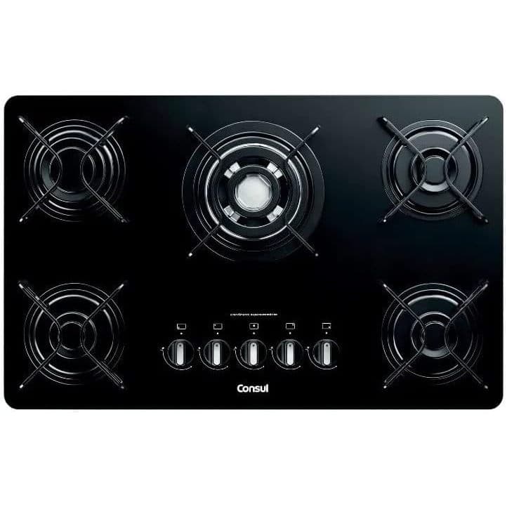 Cooktop 5 Bocas Consul Automático Quadrichamas Bivolt CD075AE Preto