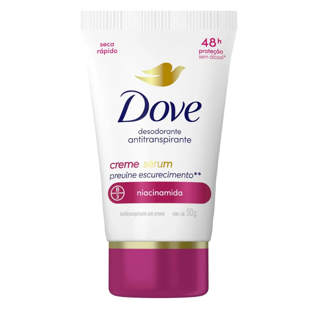 Desodorante Antitranspirante Dove Creme Sérum Previne Escurecimento Niacinamida 50g