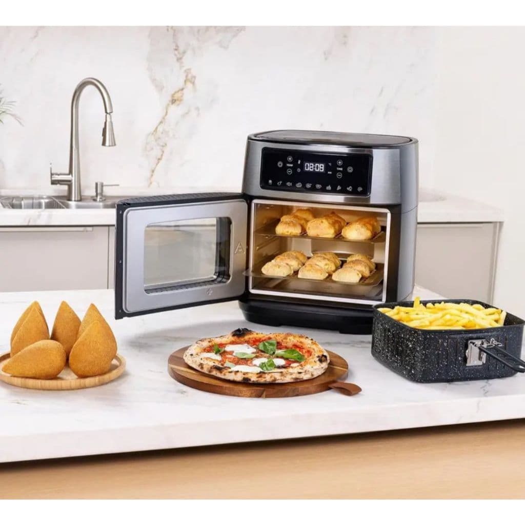 Fritadeira Elétrica WAP OVEN DIGITAL 12 Litros Revestimento Antiaderente 10 Funções, 1800W