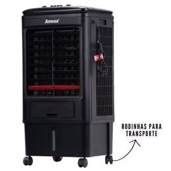 climatizador de ar Amvox ACL018 Preto 90w 18 litros 3 Velocidades 220v